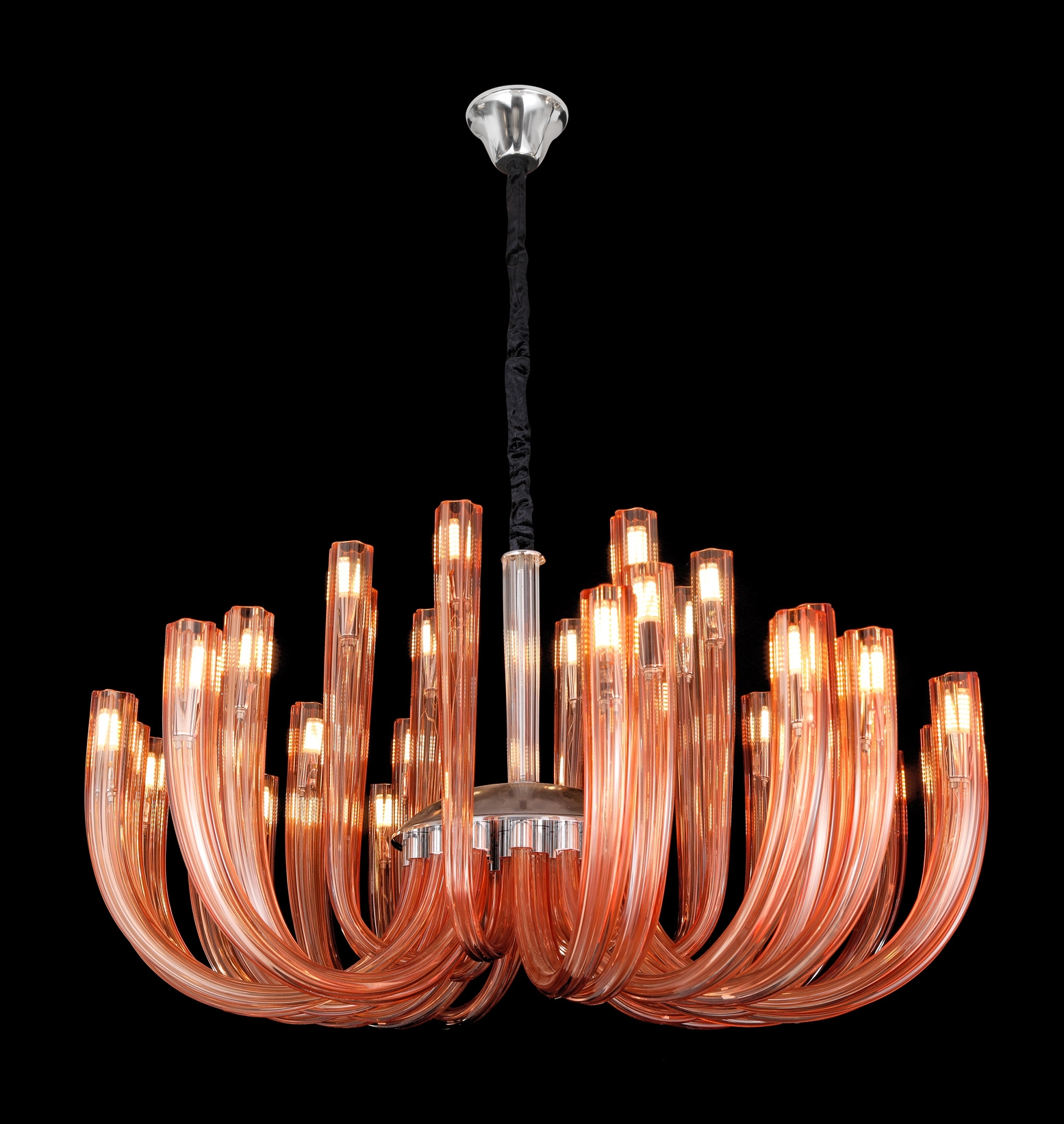 Rosé Arcora Modern Glass Chandelier chandelier image